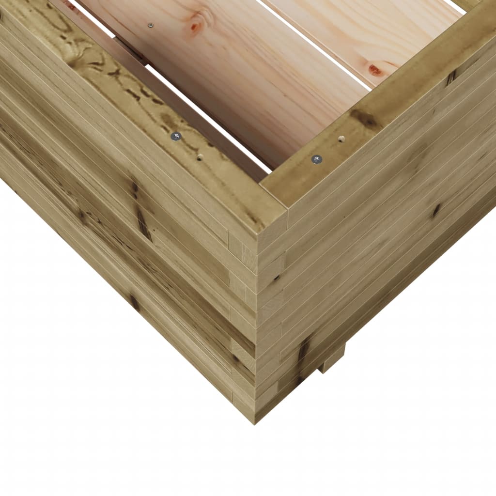 vidaXL Jardinera madera de pino impregnada 70x70x49,5 cm