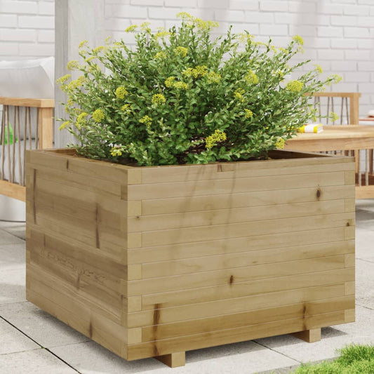 vidaXL Jardinera madera de pino impregnada 70x70x49,5 cm