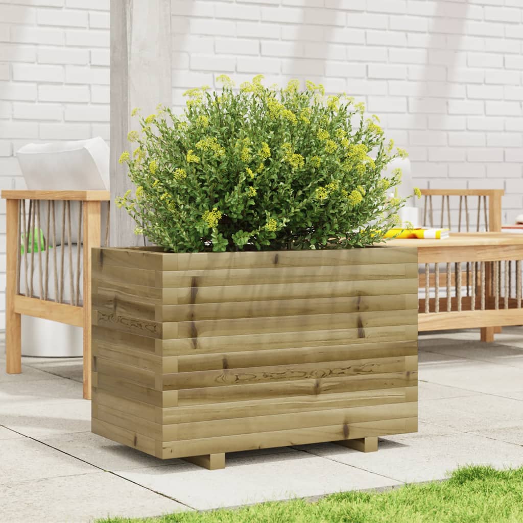 vidaXL Jardinera madera de pino impregnada 70x40x49,5 cm