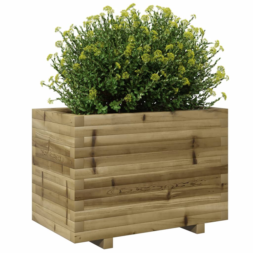 vidaXL Jardinera madera de pino impregnada 70x40x49,5 cm