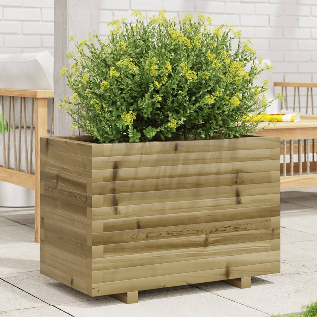 vidaXL Jardinera madera de pino impregnada 70x40x49,5 cm