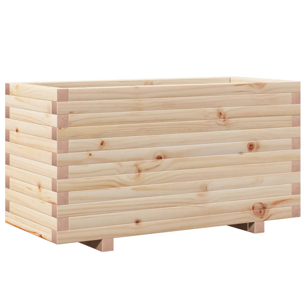 vidaXL Jardinera madera maciza de pino 90x40x49,5 cm