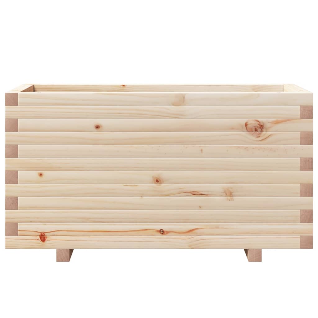 vidaXL Jardinera madera maciza de pino 90x40x49,5 cm