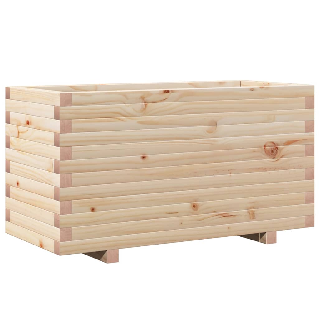 vidaXL Jardinera madera maciza de pino 90x40x49,5 cm