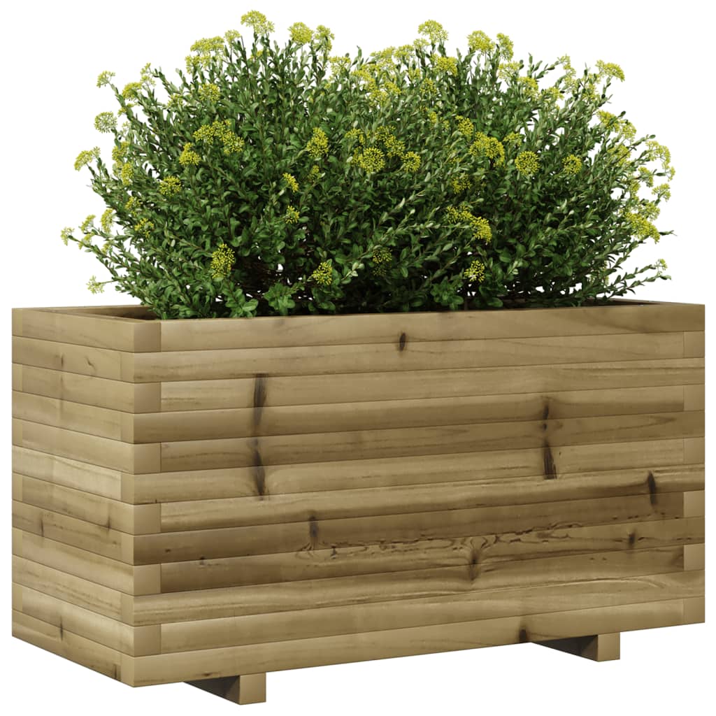 vidaXL Jardinera madera de pino impregnada 90x40x49,5 cm