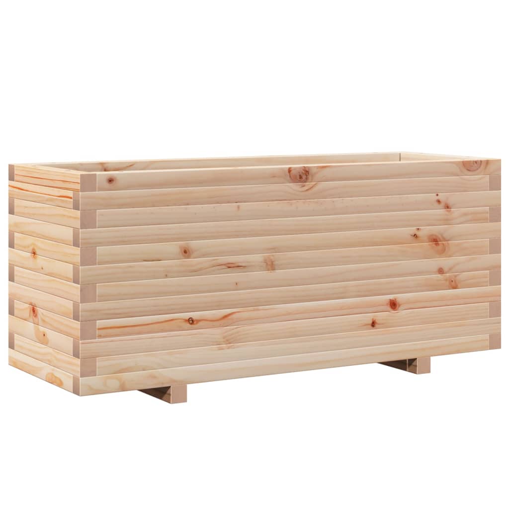 vidaXL Jardinera madera maciza de pino 110x40x49,5 cm