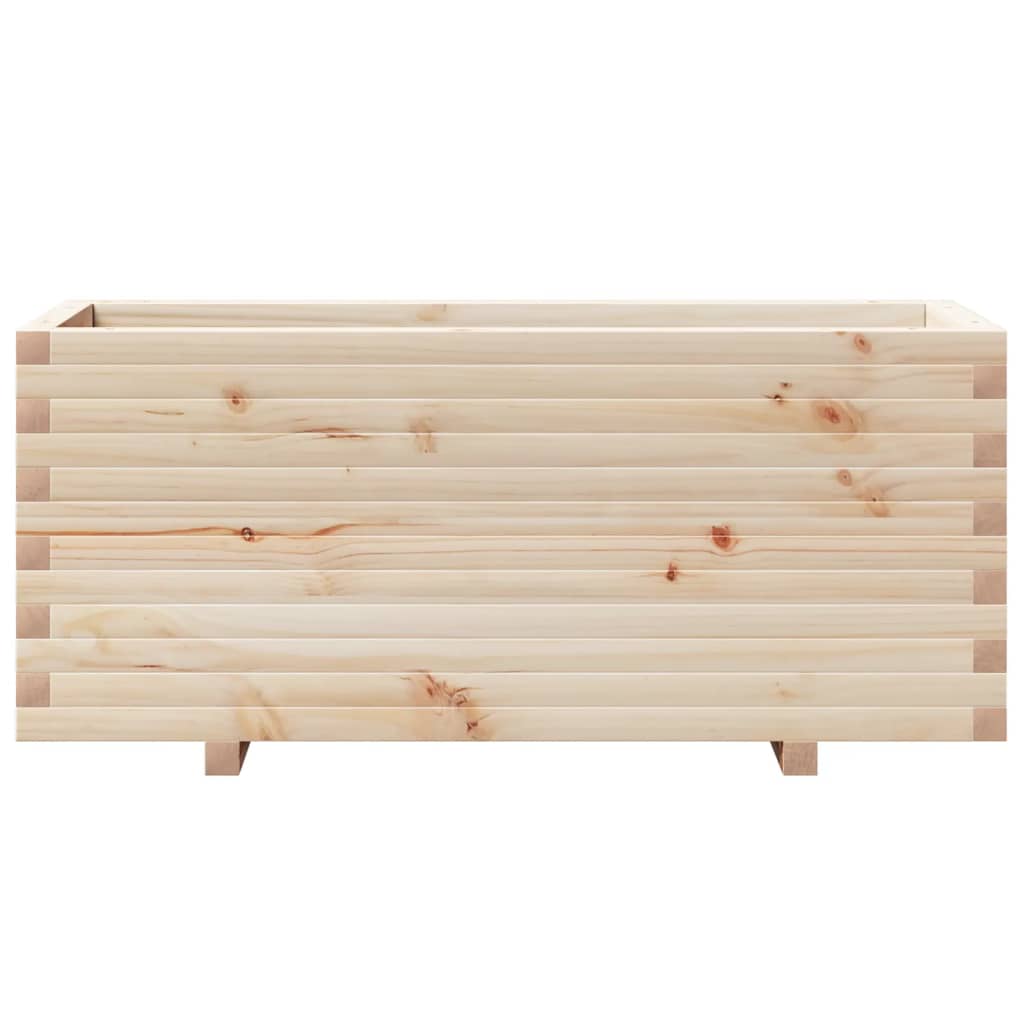 vidaXL Jardinera madera maciza de pino 110x40x49,5 cm