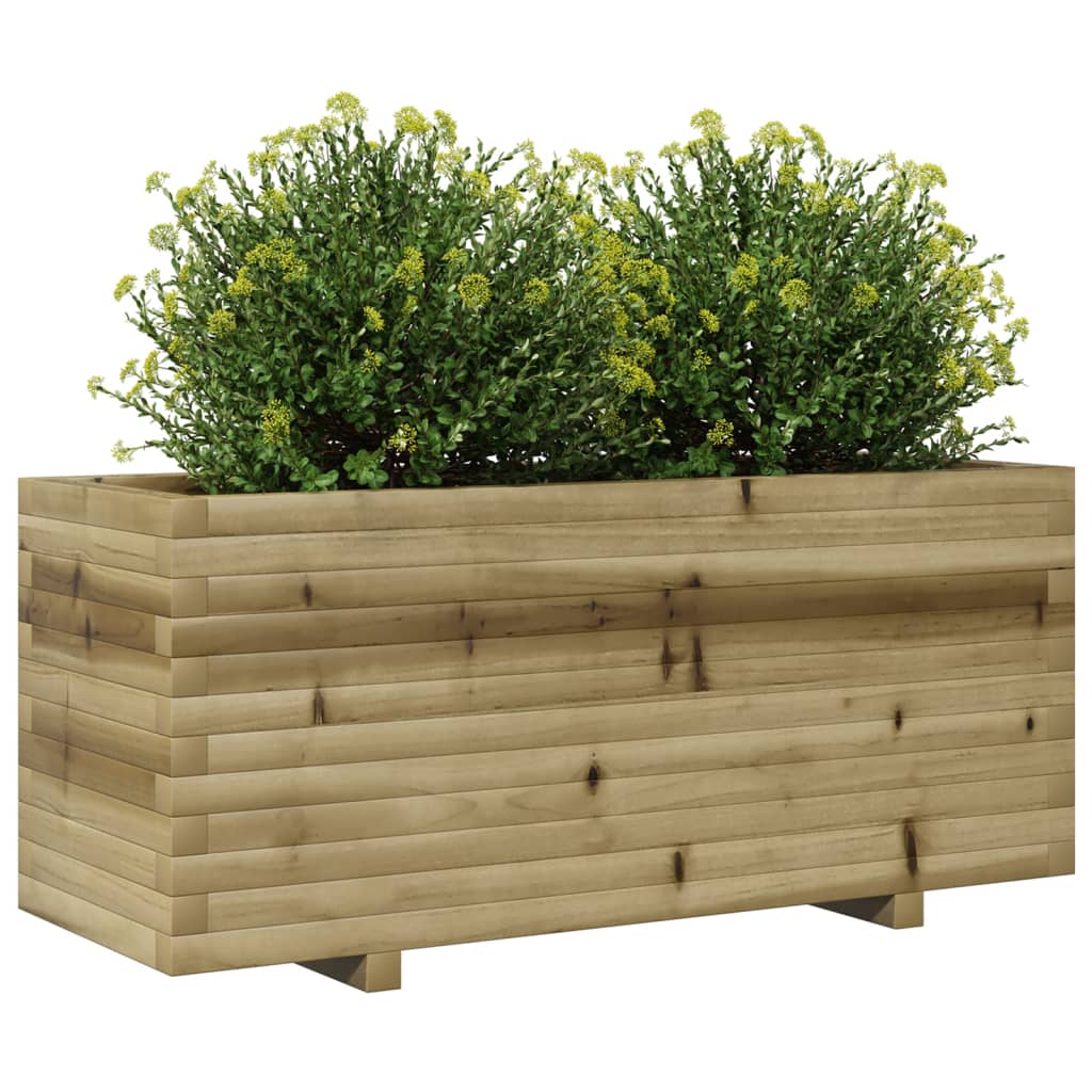 vidaXL Jardinera madera de pino impregnada 110x40x49,5 cm