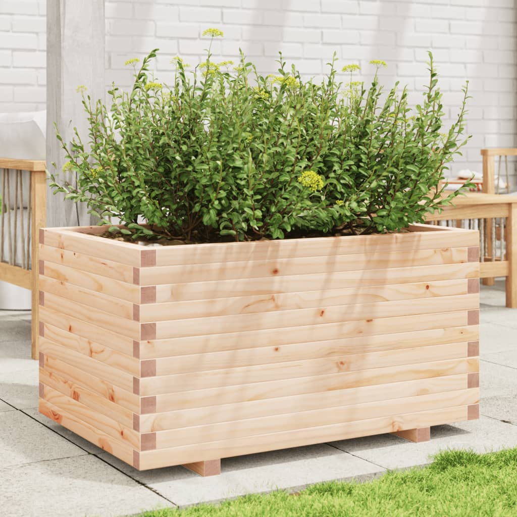 vidaXL Jardinera madera maciza de pino 90x60x49,5 cm