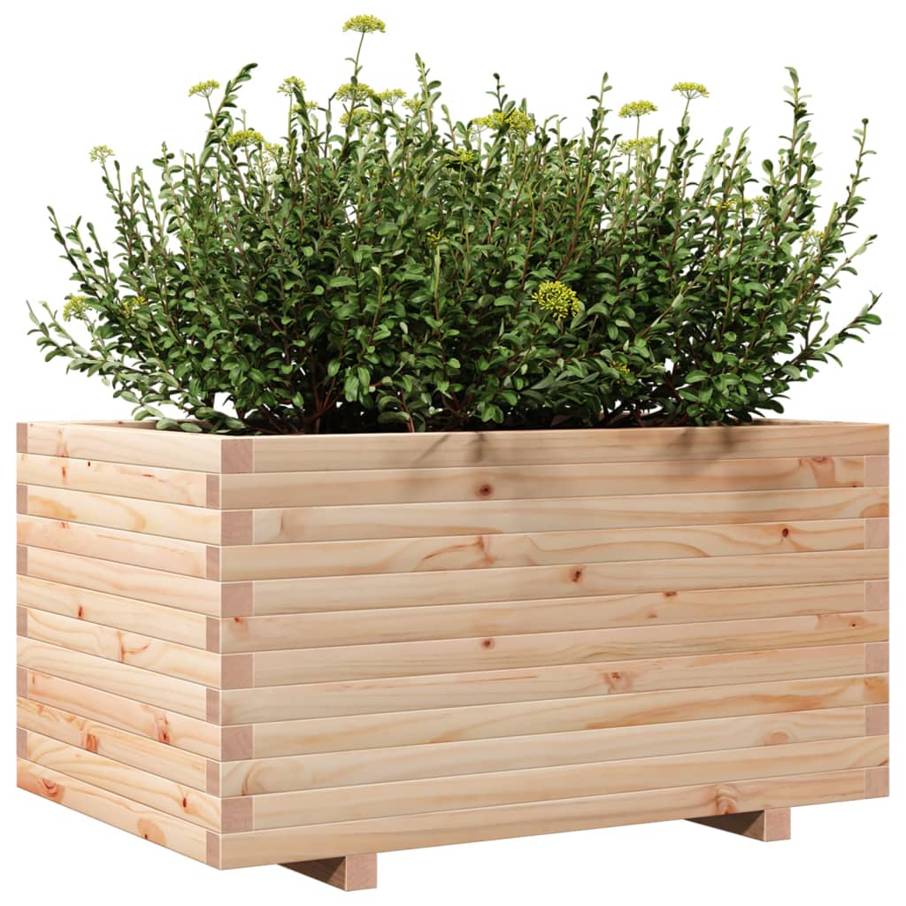 vidaXL Jardinera madera maciza de pino 90x60x49,5 cm