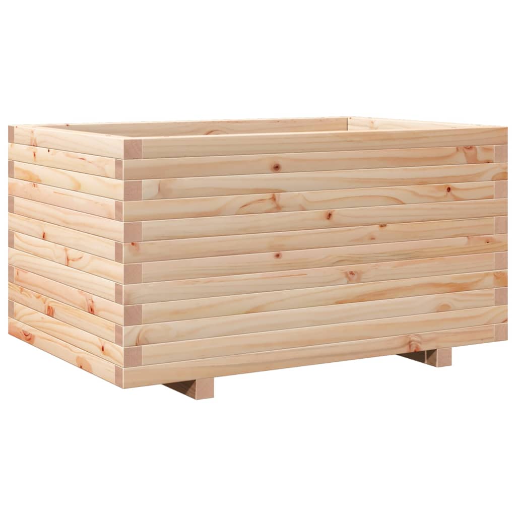 vidaXL Jardinera madera maciza de pino 90x60x49,5 cm