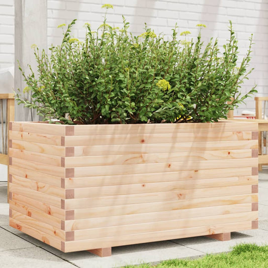 vidaXL Jardinera madera maciza de pino 90x60x49,5 cm