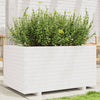 vidaXL Jardinera madera maciza de pino blanco 90x60x49,5 cm