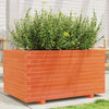 vidaXL Jardinera madera maciza de pino marrón cera 90x60x49,5 cm