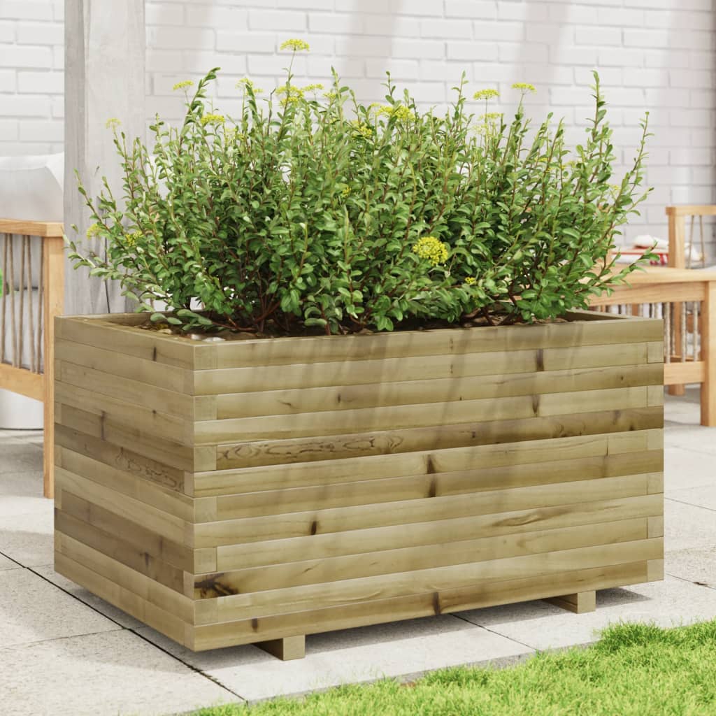 vidaXL Jardinera madera de pino impregnada 90x60x49,5 cm