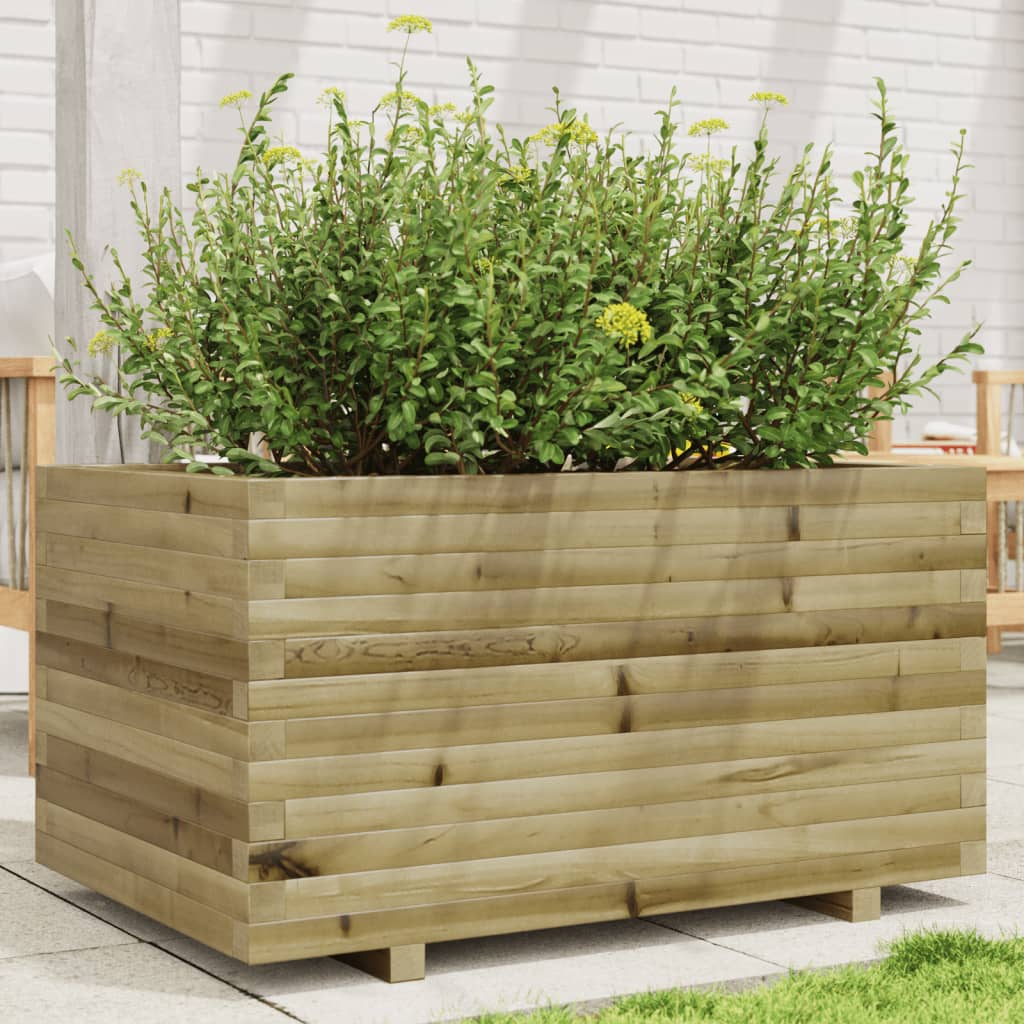 vidaXL Jardinera madera de pino impregnada 90x60x49,5 cm