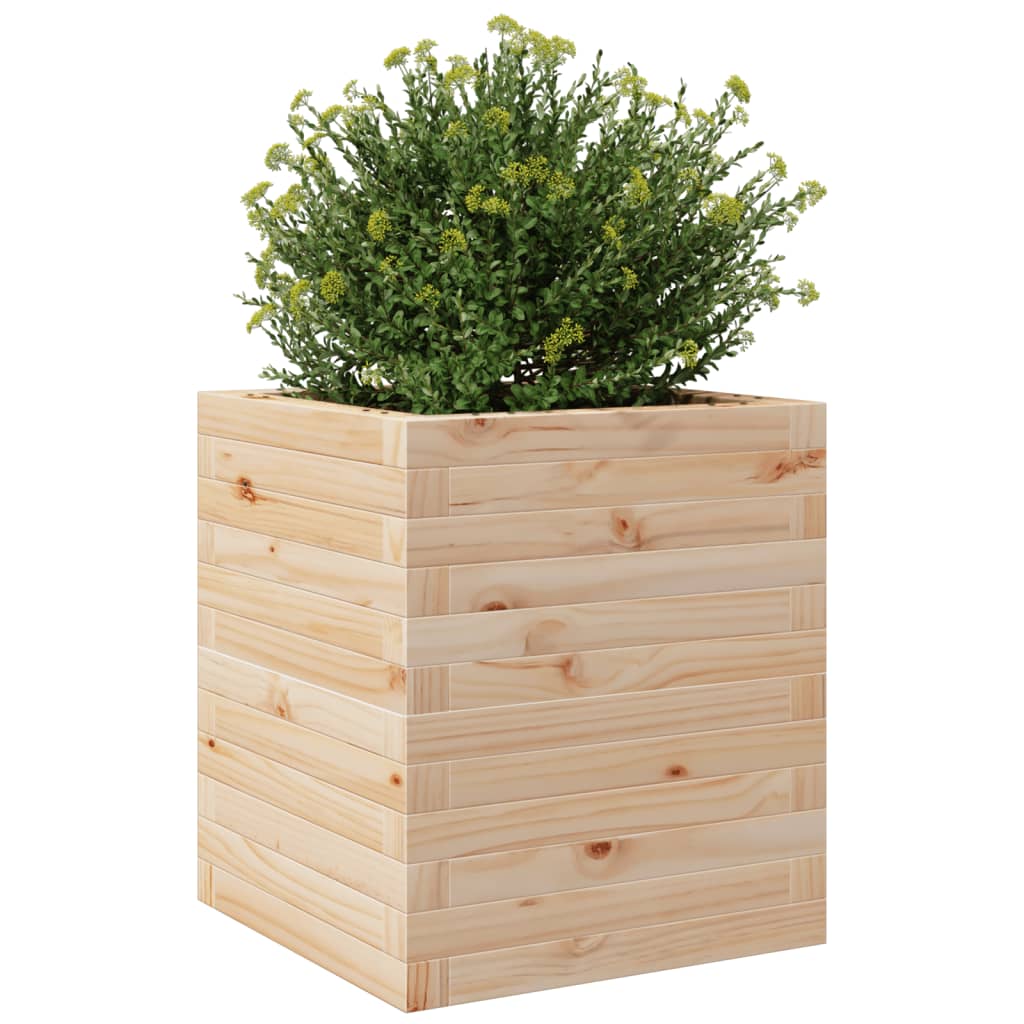 vidaXL Jardinera de madera maciza de pino 40x40x46 cm