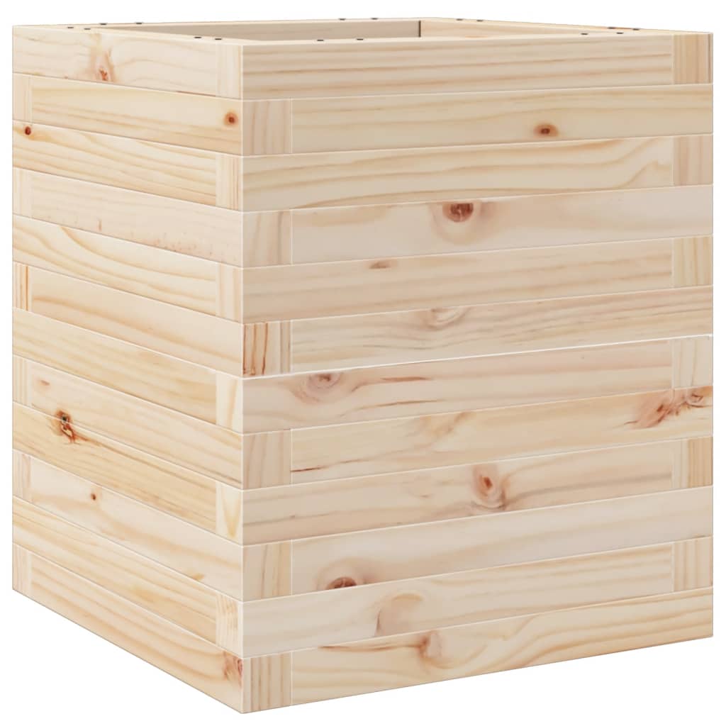 vidaXL Jardinera de madera maciza de pino 40x40x46 cm