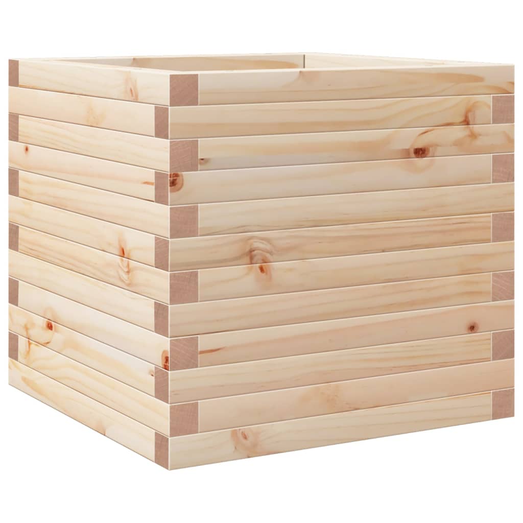 vidaXL Jardinera de madera maciza de pino 50x50x46 cm