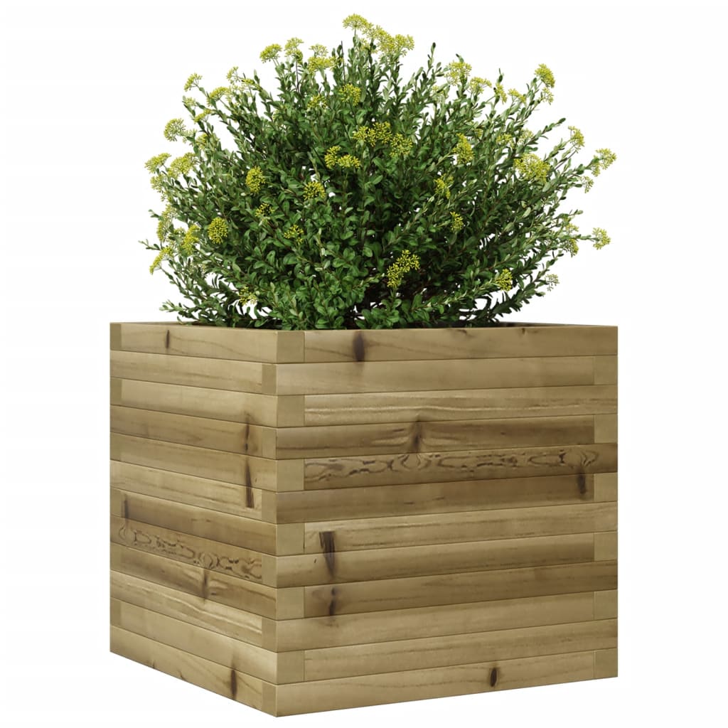 vidaXL Jardinera madera de pino impregnada 50x50x46 cm