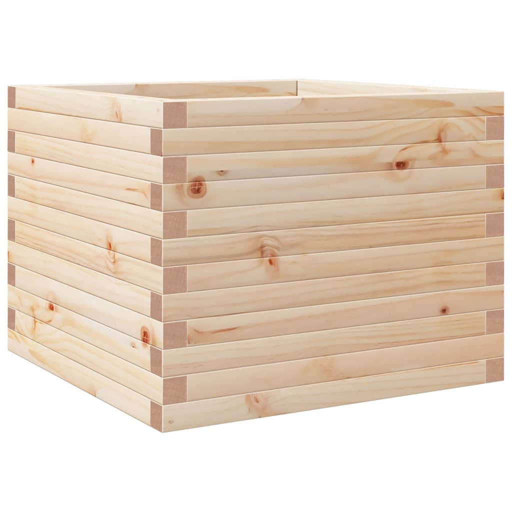 vidaXL Jardinera de madera maciza de pino 60x60x46 cm