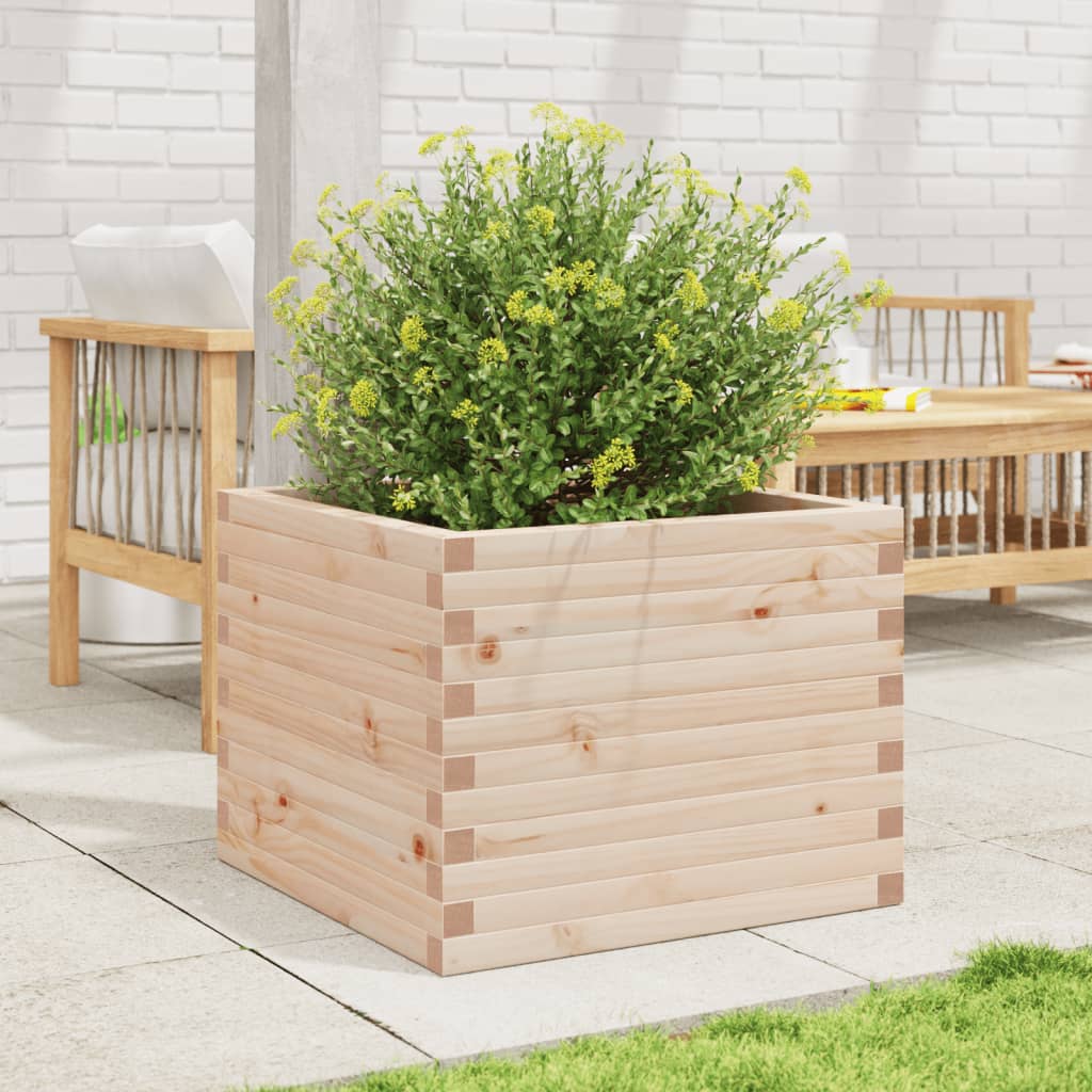 vidaXL Jardinera de madera maciza de pino 60x60x46 cm