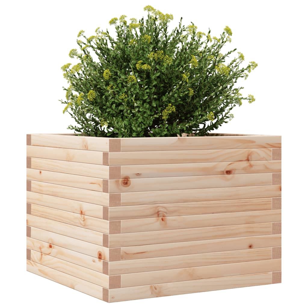 vidaXL Jardinera de madera maciza de pino 60x60x46 cm