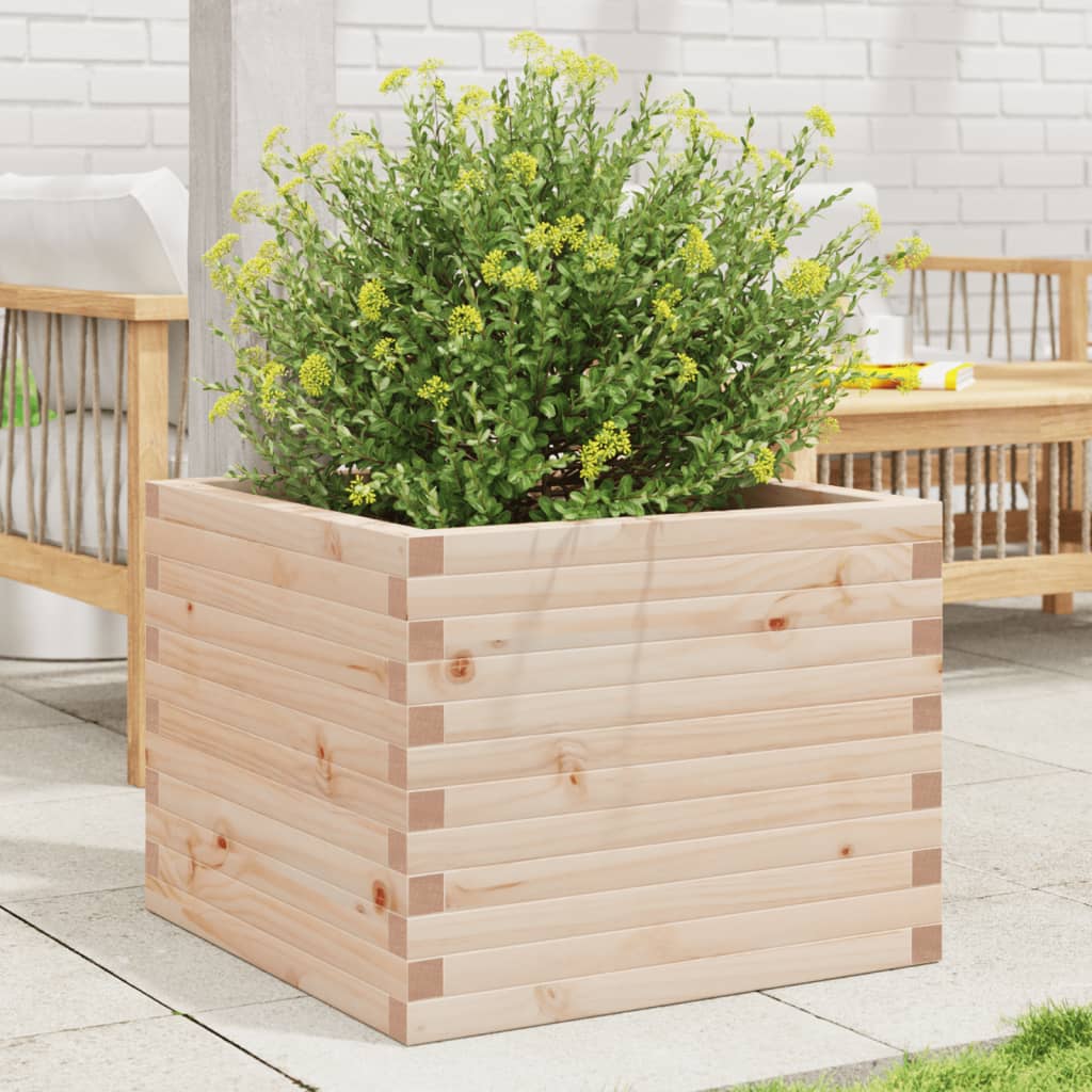 vidaXL Jardinera de madera maciza de pino 60x60x46 cm