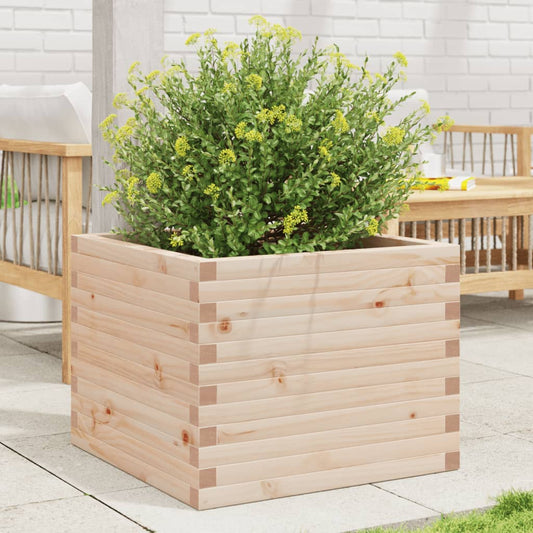 vidaXL Jardinera de madera maciza de pino 60x60x46 cm