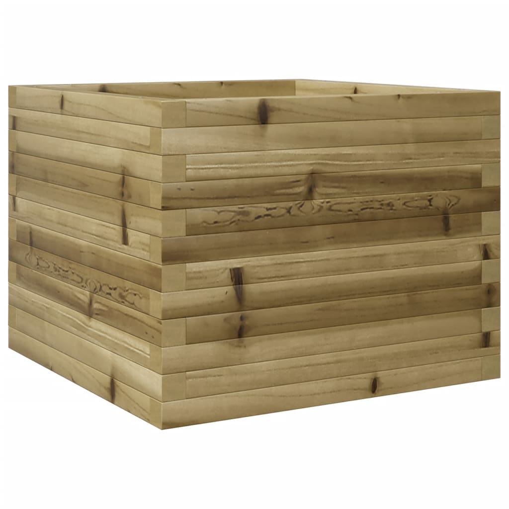 vidaXL Jardinera de madera de pino impregnada 60x60x46 cm