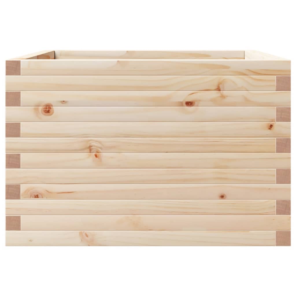 vidaXL Jardinera de madera maciza de pino 70x70x46 cm