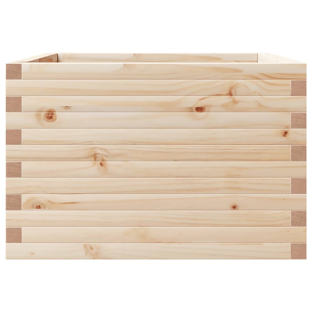 vidaXL Jardinera de madera maciza de pino 70x70x46 cm