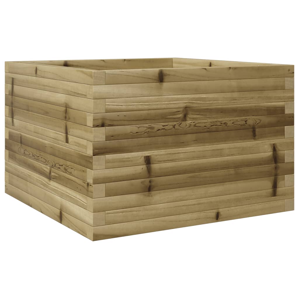 vidaXL Jardinera de madera de pino impregnada 70x70x46 cm