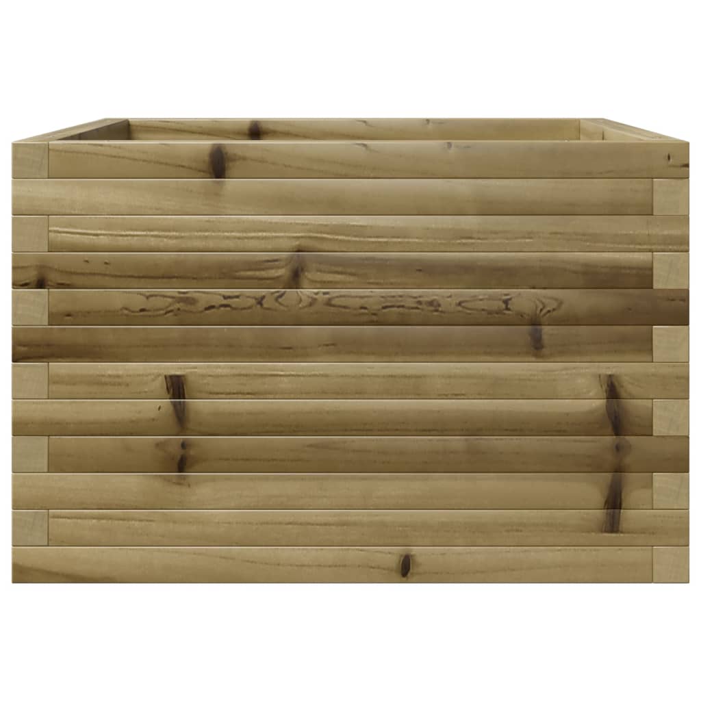 vidaXL Jardinera de madera de pino impregnada 70x70x46 cm