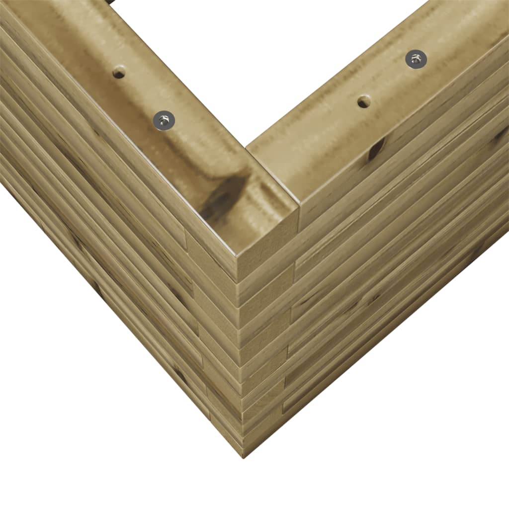 vidaXL Jardinera de madera de pino impregnada 70x70x46 cm