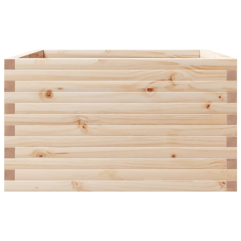 vidaXL Jardinera de madera maciza de pino 80x80x46 cm