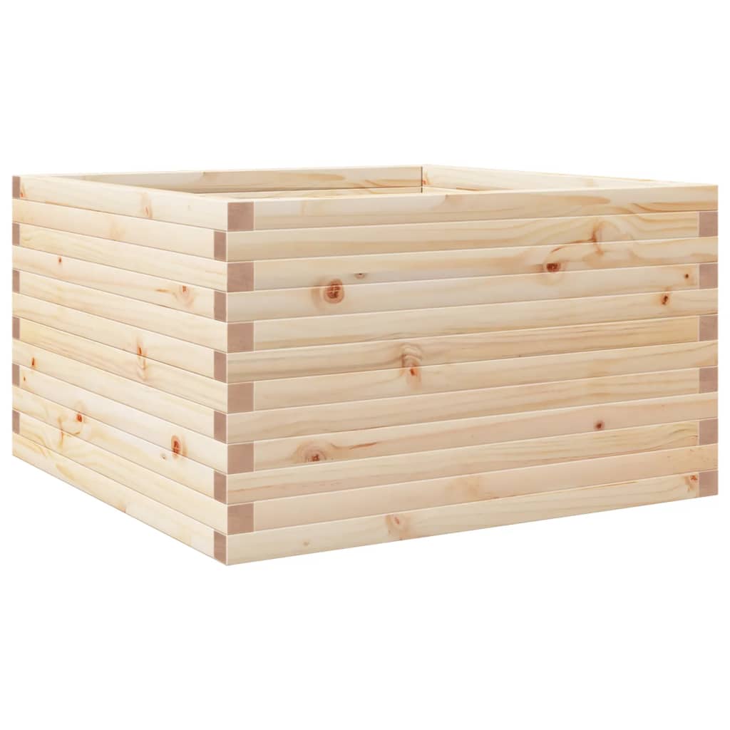 vidaXL Jardinera de madera maciza de pino 80x80x46 cm