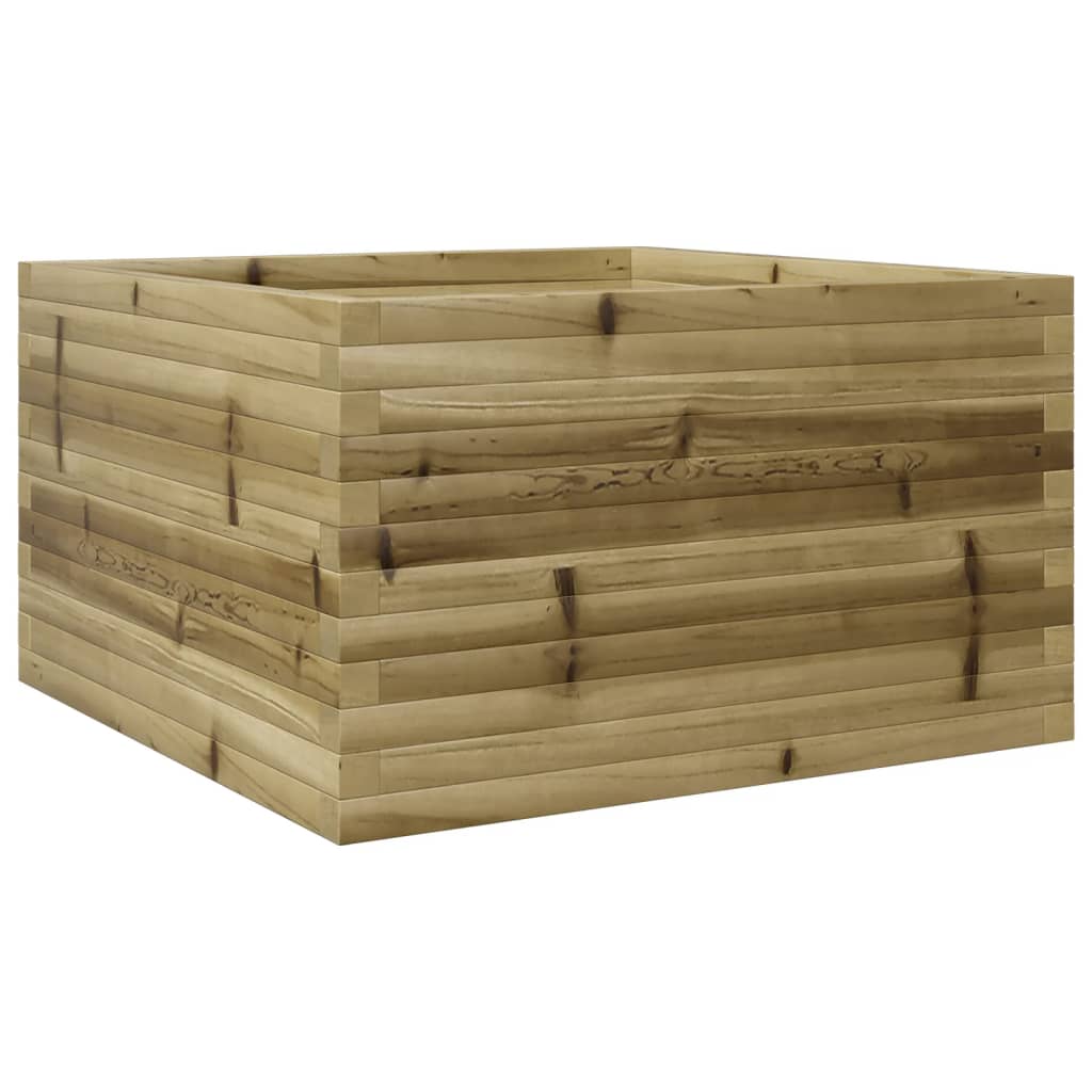 vidaXL Jardinera de madera de pino impregnada 80x80x46 cm