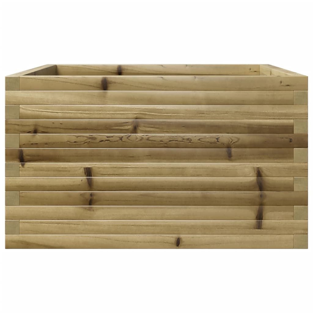 vidaXL Jardinera de madera de pino impregnada 80x80x46 cm