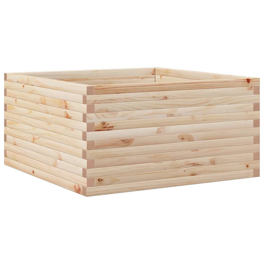 vidaXL Jardinera de madera maciza de pino 90x90x46 cm