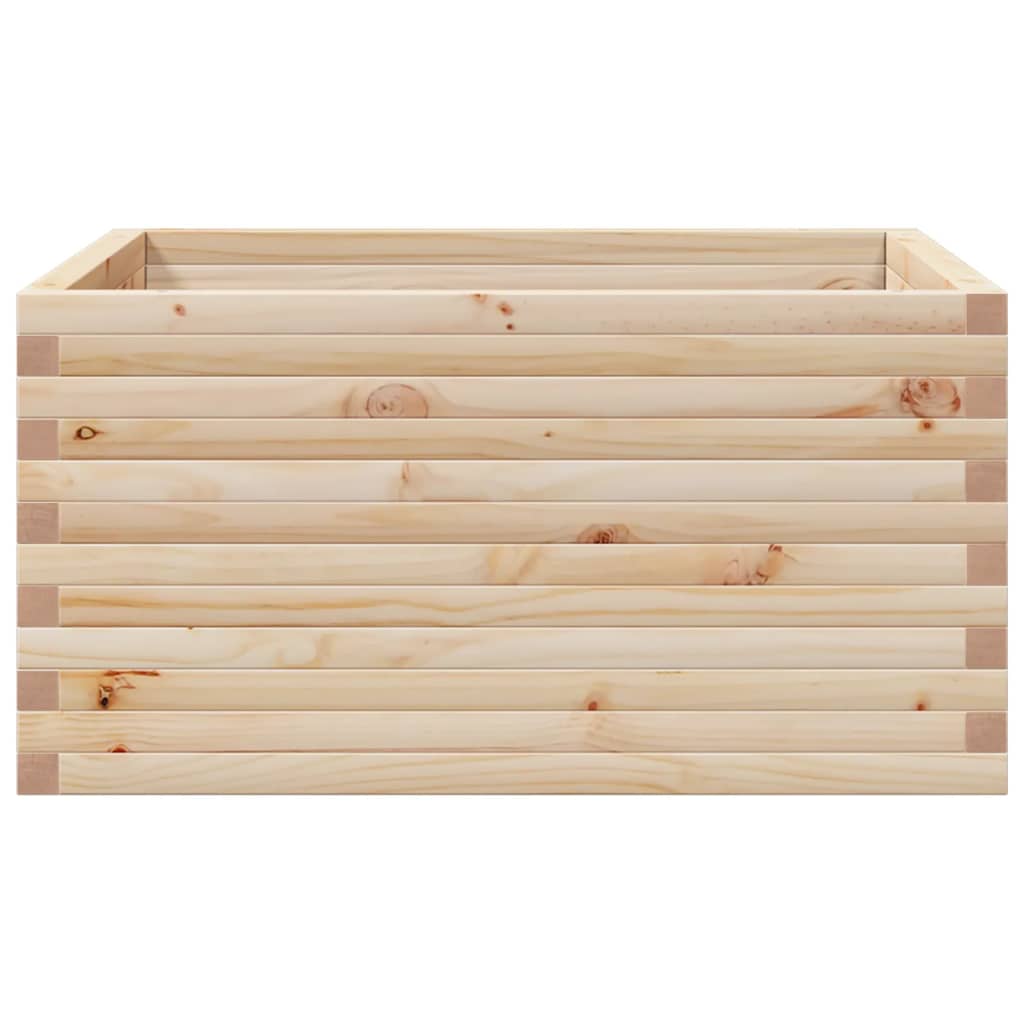 vidaXL Jardinera de madera maciza de pino 90x90x46 cm