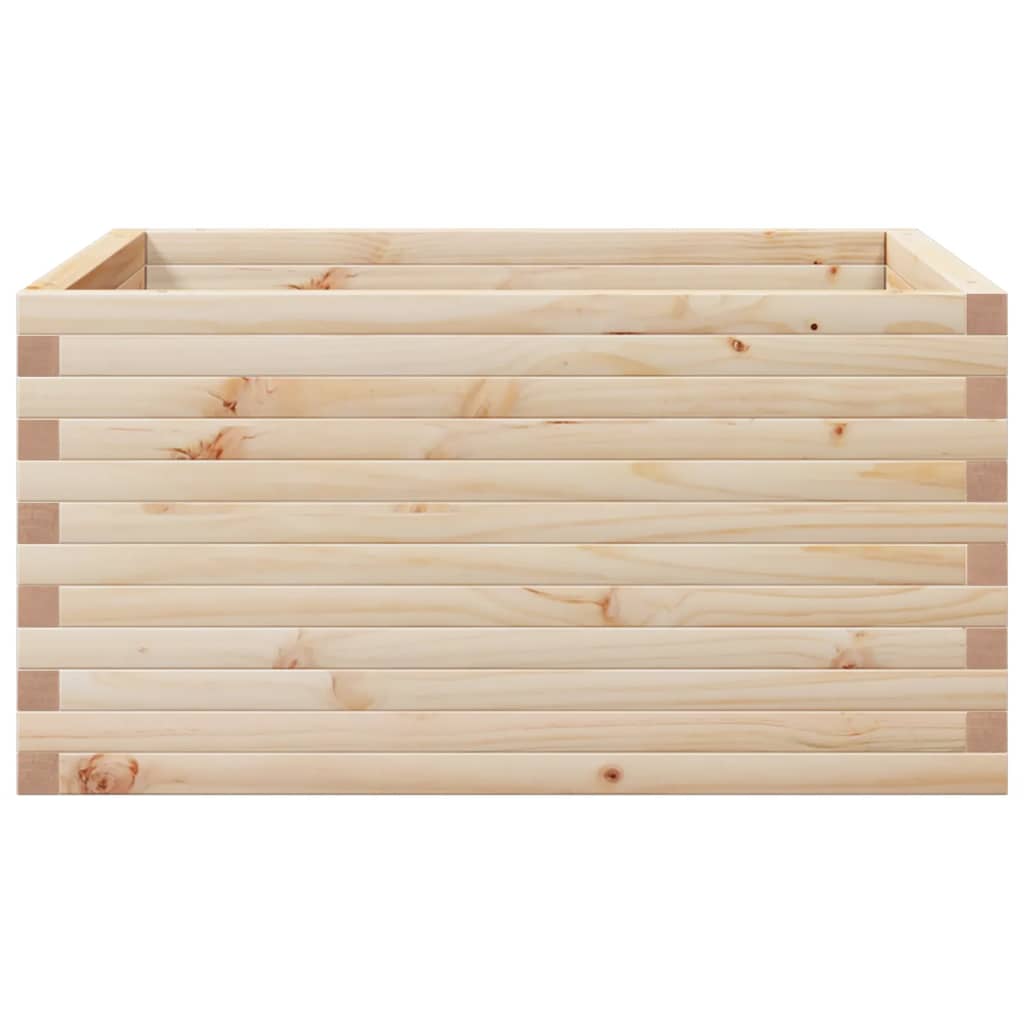 vidaXL Jardinera de madera maciza de pino 90x90x46 cm