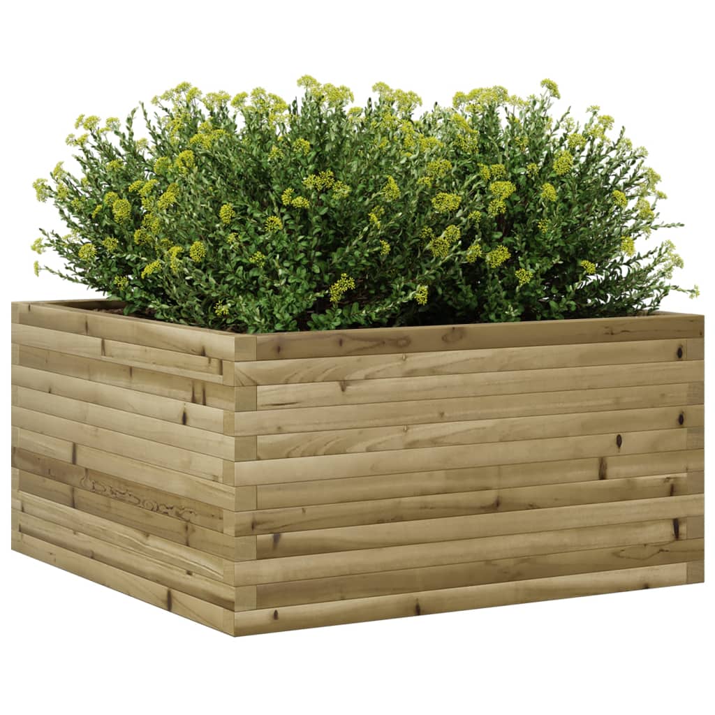 vidaXL Jardinera de madera de pino impregnada 90x90x46 cm