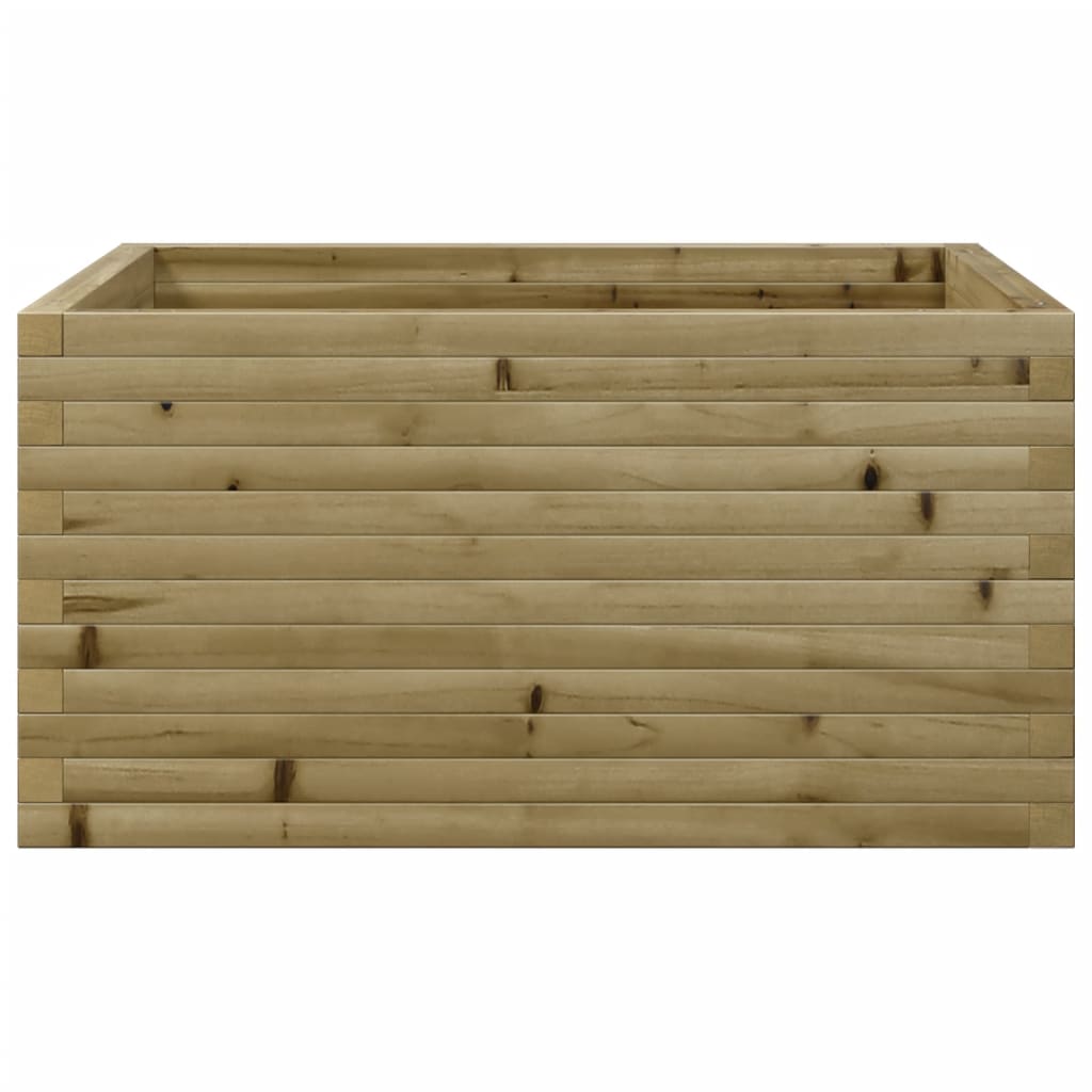 vidaXL Jardinera de madera de pino impregnada 90x90x46 cm