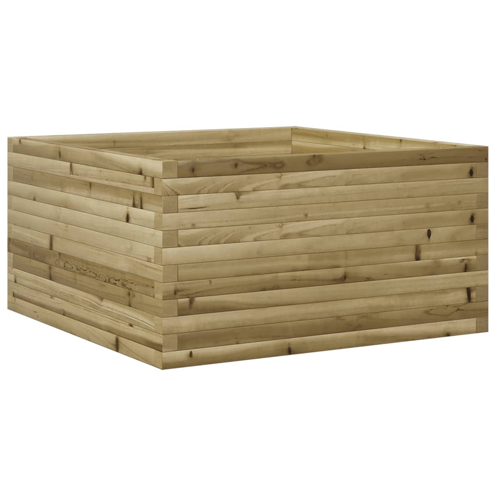 vidaXL Jardinera de madera de pino impregnada 90x90x46 cm