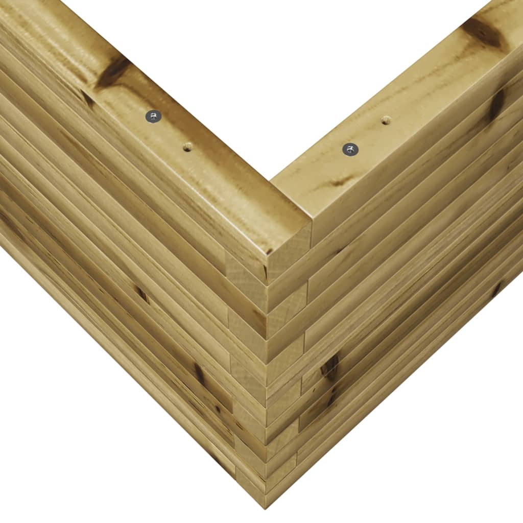 vidaXL Jardinera de madera de pino impregnada 90x90x46 cm