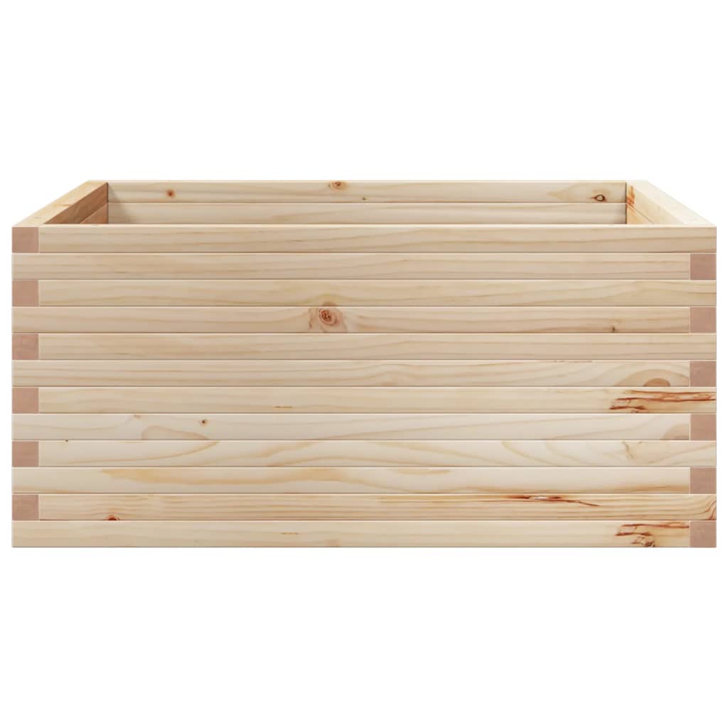 vidaXL Jardinera de madera maciza de pino 100x100x46 cm