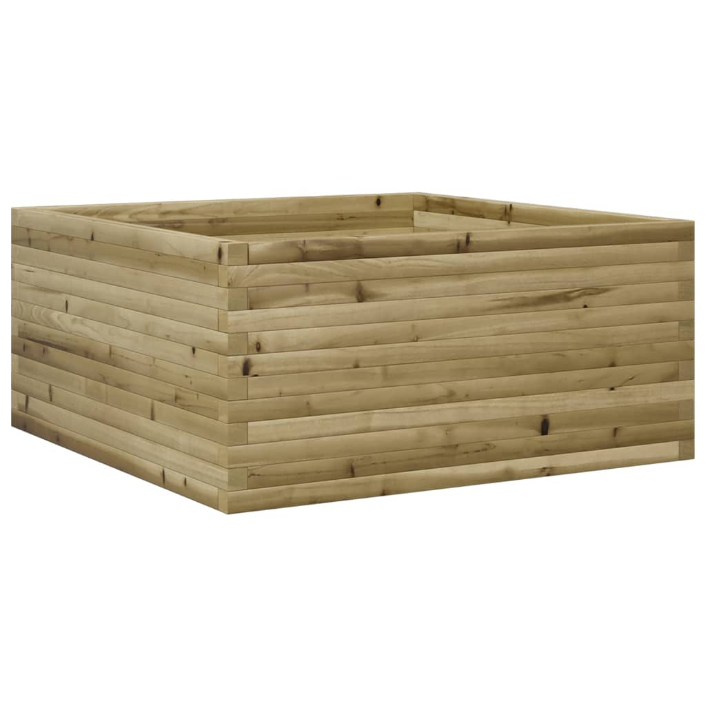 vidaXL Jardinera de madera de pino impregnada 100x100x46 cm