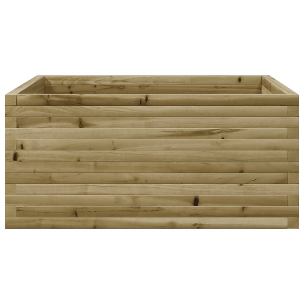 vidaXL Jardinera de madera de pino impregnada 100x100x46 cm