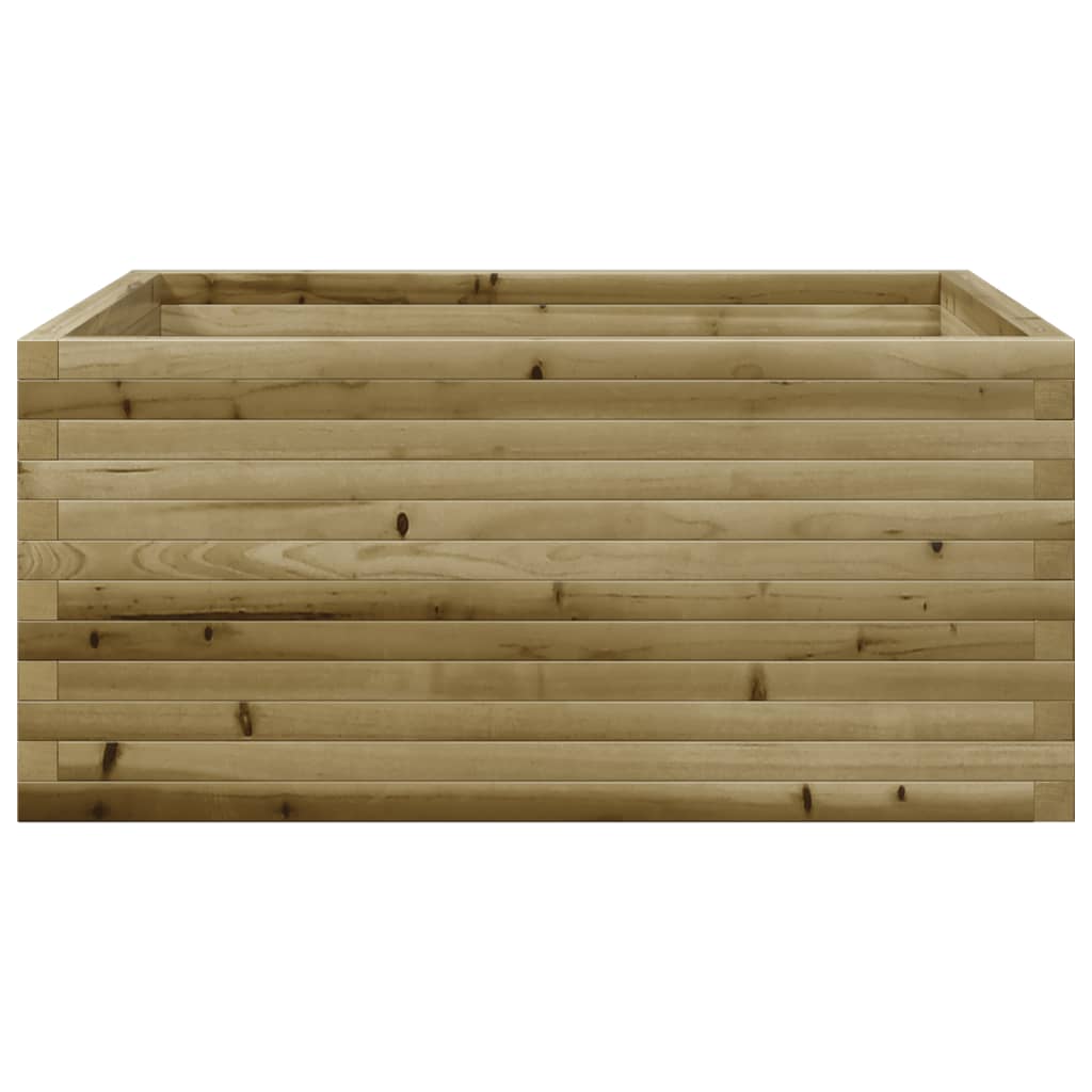 vidaXL Jardinera de madera de pino impregnada 100x100x46 cm